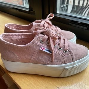 Pink Superga Platform shoes - size 35!